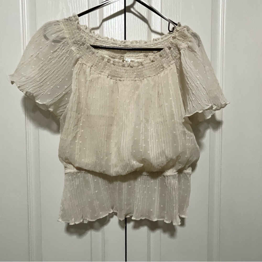 Mine Cream Textured Women's Blouse